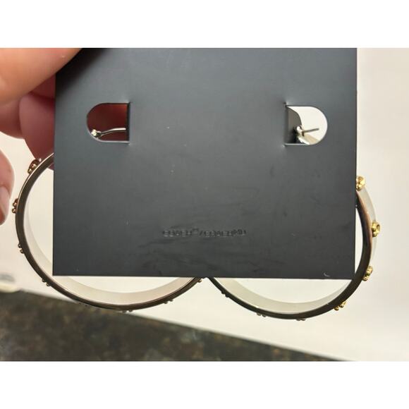 Coach Signature Logo Two-Tone Hoop Earrings – Silver & Gold C Motif - Picture 5 of 5